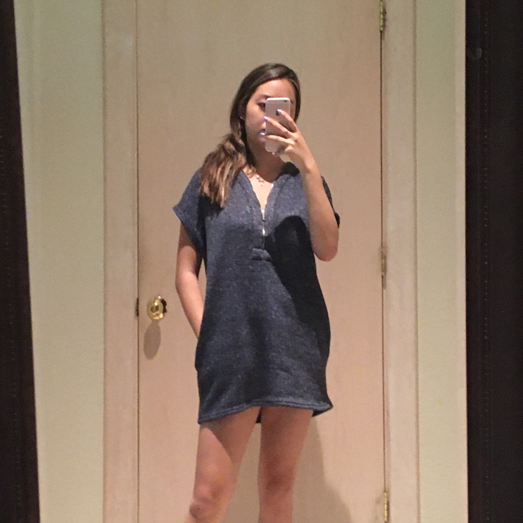 Blue Thick Knit Dress